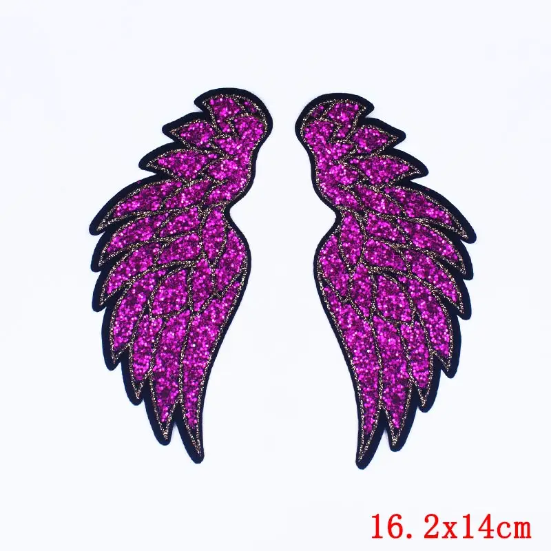 24 разнообразных наборов &quotкрылья блестками патч DIY Ангел нашивки крылья Модная