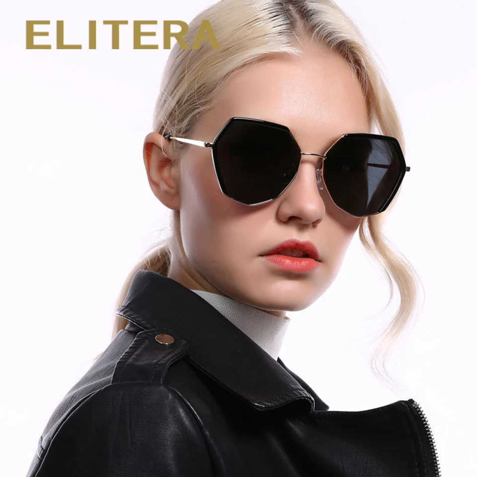 ELITERA, новинка, модные, Ретро стиль, поляризационные солнцезащитные очки, для женщин, мужчин, негабаритных, дамские, брендовые, дизайнерские, солнцезащитные очки, UV400