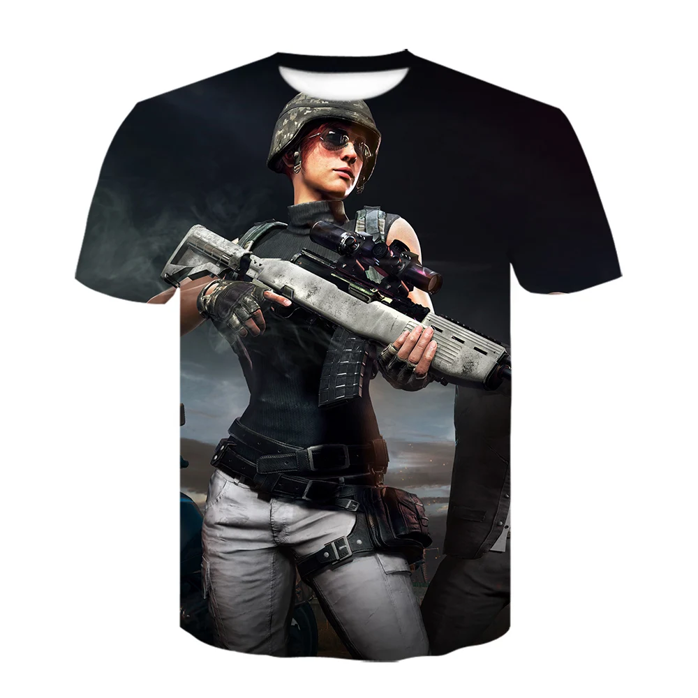 2020 новые летние PUBG 3D футболка для мужчин/Дамская Мода Harajuku с коротким рукавом