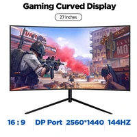 27 curved monitor 144hz pc gaming computer display screen 2k 25601440 1500r portable screen home movie player dp interface