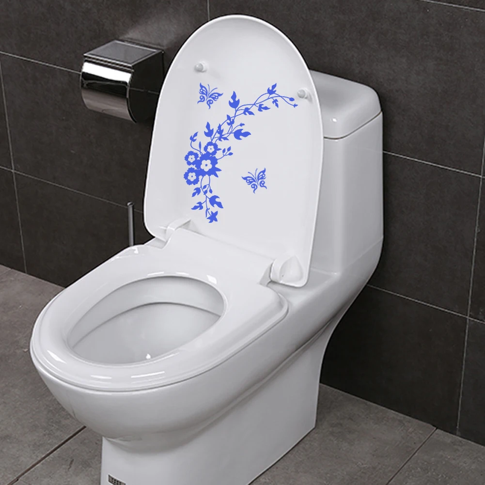 Новые настенные наклейки в виде бабочек для ванной комнаты украшение туалета