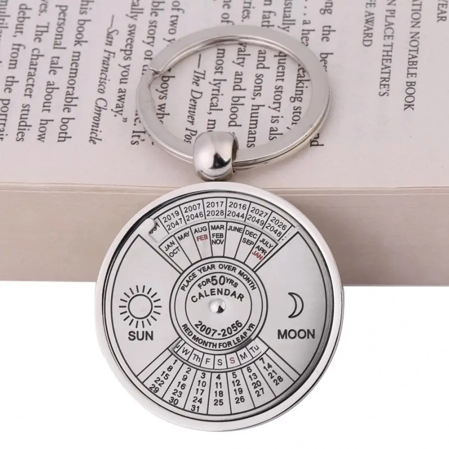 Античный 50 лет вечный брелок календарь металлический аксессуар пивной бар