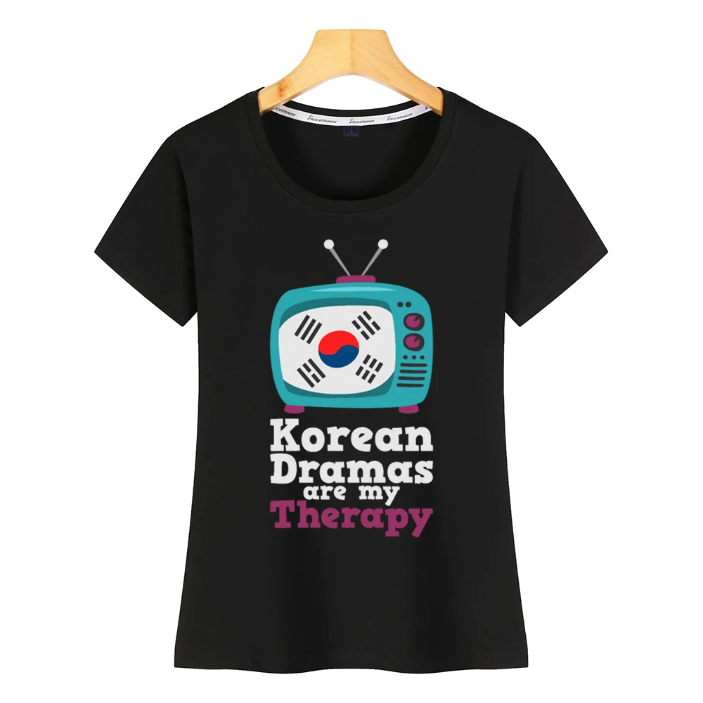 Топы Футболка Для женщин Корейская Драма мои терапии ТВ шоу пикантные Harajuku с