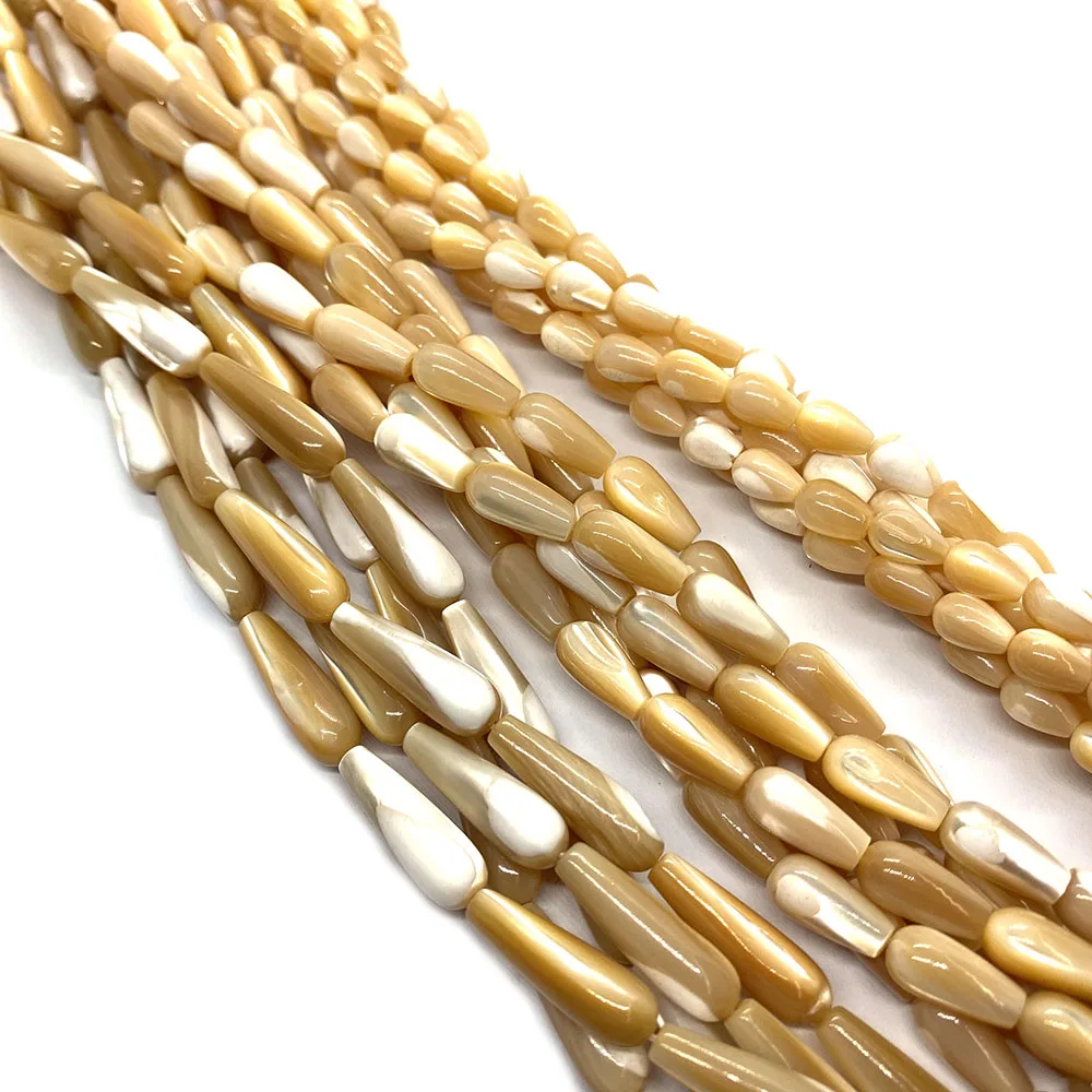 

Water Drop-shaped Natural Shell Beads Snail Shell Horseshoe Beads Loose Beads Necklace Fashion Boutique Jewelry Accessories