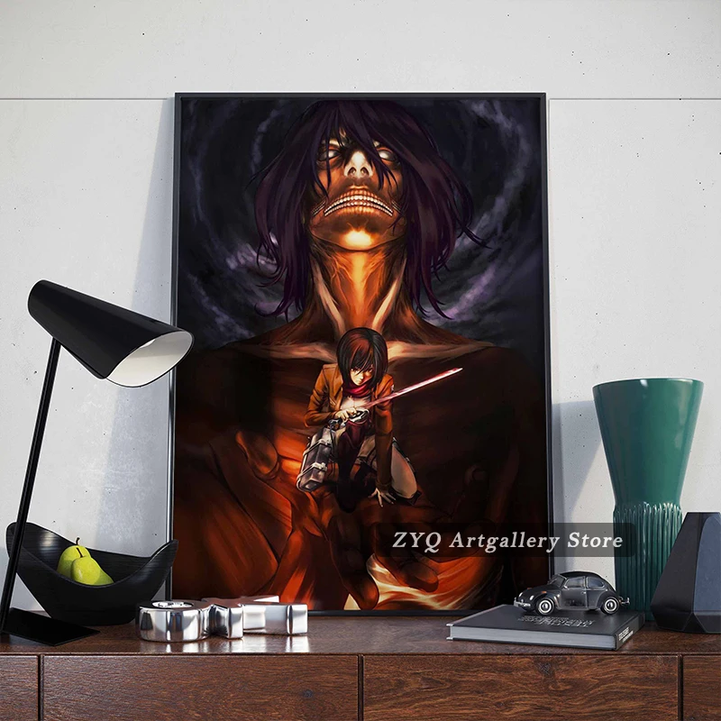 Японское аниме атака на Титанов Mikasa · постер Акерман декоративная живопись