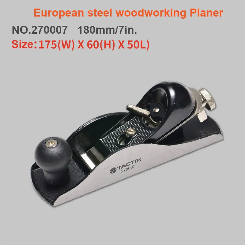 180mm European Carbon Steel Hand Wood Planer Easy Operated T10 alloy steel blade Diy Woodworking Tool