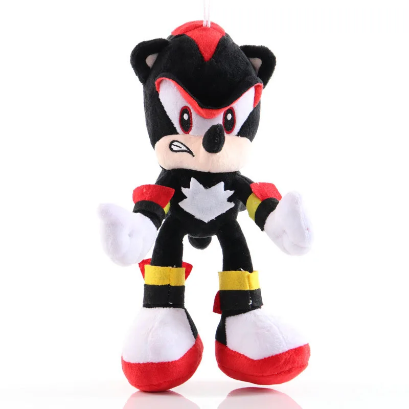1pcs 23-26cm Sonic Plush Doll Toys Black Blue Yellow Soft Stuffed Toy for Children Kids Birthday Best Gift | Тематическая одежда и