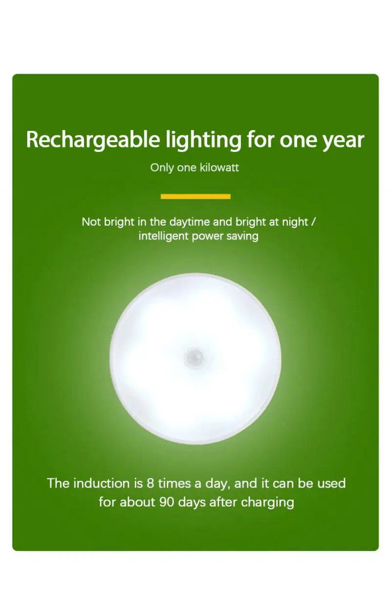 1PC LED Light Pir Motion Sensor Night Lamp Lights PIR Wireless Battery Cabinet Stair Lamps | Освещение