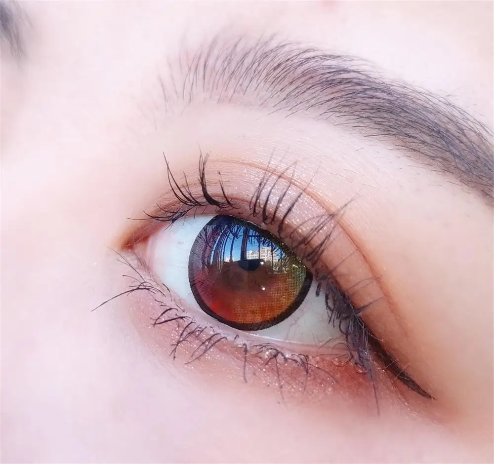 ovolook 2pcspair colored lenses for eyes rainbow contact lenses yearly use eye contacts colored contacts free global shipping