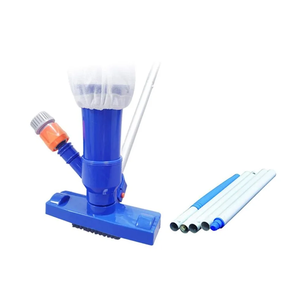

Swimming Pool Hot SPA Vacuum Cleaner Brush Rods Mesh Bag Quick Cleaning Kit