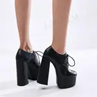 BERZIMERженские ботильоны из натуральной кожи; Ботинки на высоком квадратном каблуке; Модельные туфли на шнуровке; Обувь для увеличения роста; Женская обувь; Размер 40, 41