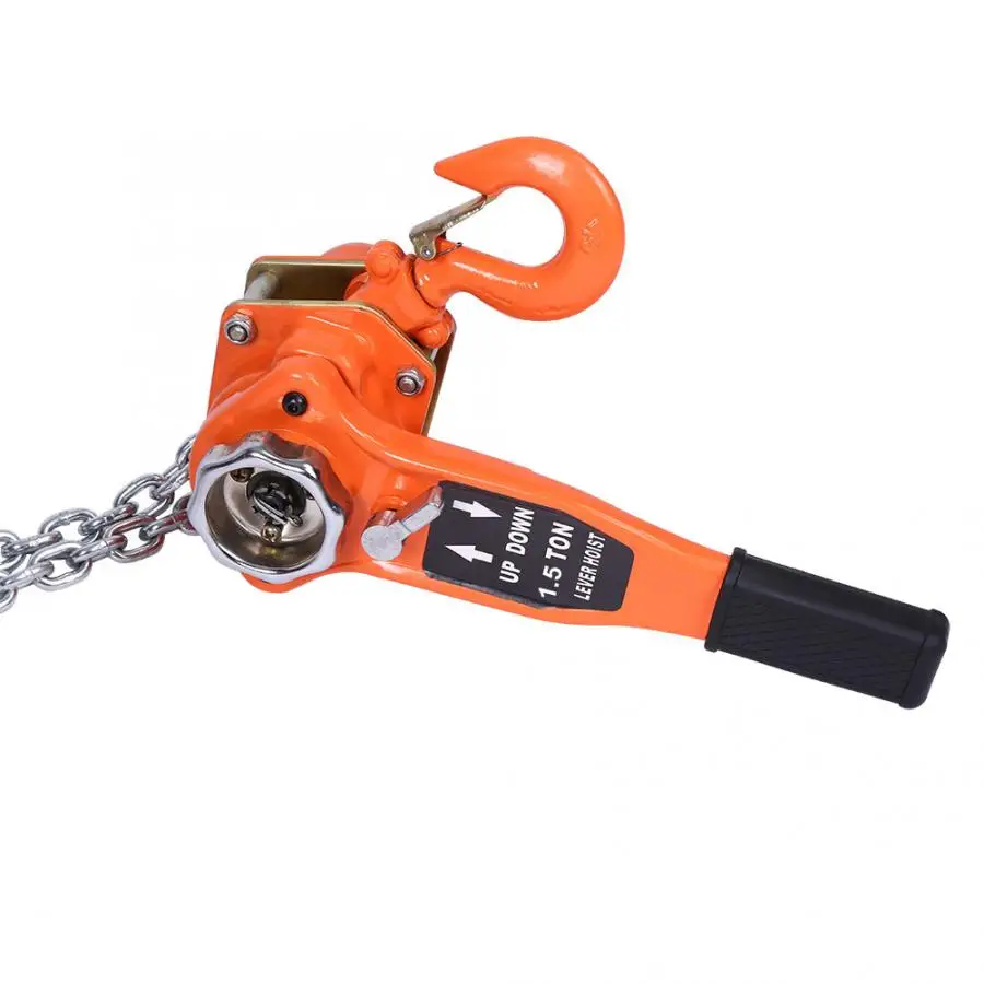 

1 Set Alloy Steel 1.5Ton 10ft Lever Chain Hoist Ratchet Puller Lifting Equipment Lifting Chains