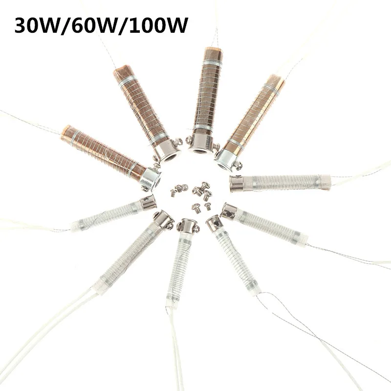 

2 шт., сменные нагревательные элементы для паяльника, 220 В, 30/60/100 Вт