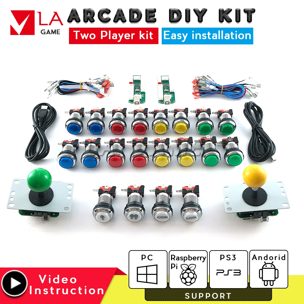 Аркадный шкаф набор сделай сам padora для 2 игроков джойстик sanwa аркадный комплект с