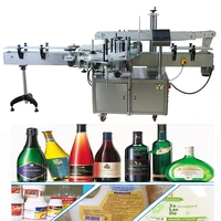 mt 500 fully auto double side flat label applicator square bottle adhesive sticker labeling machine