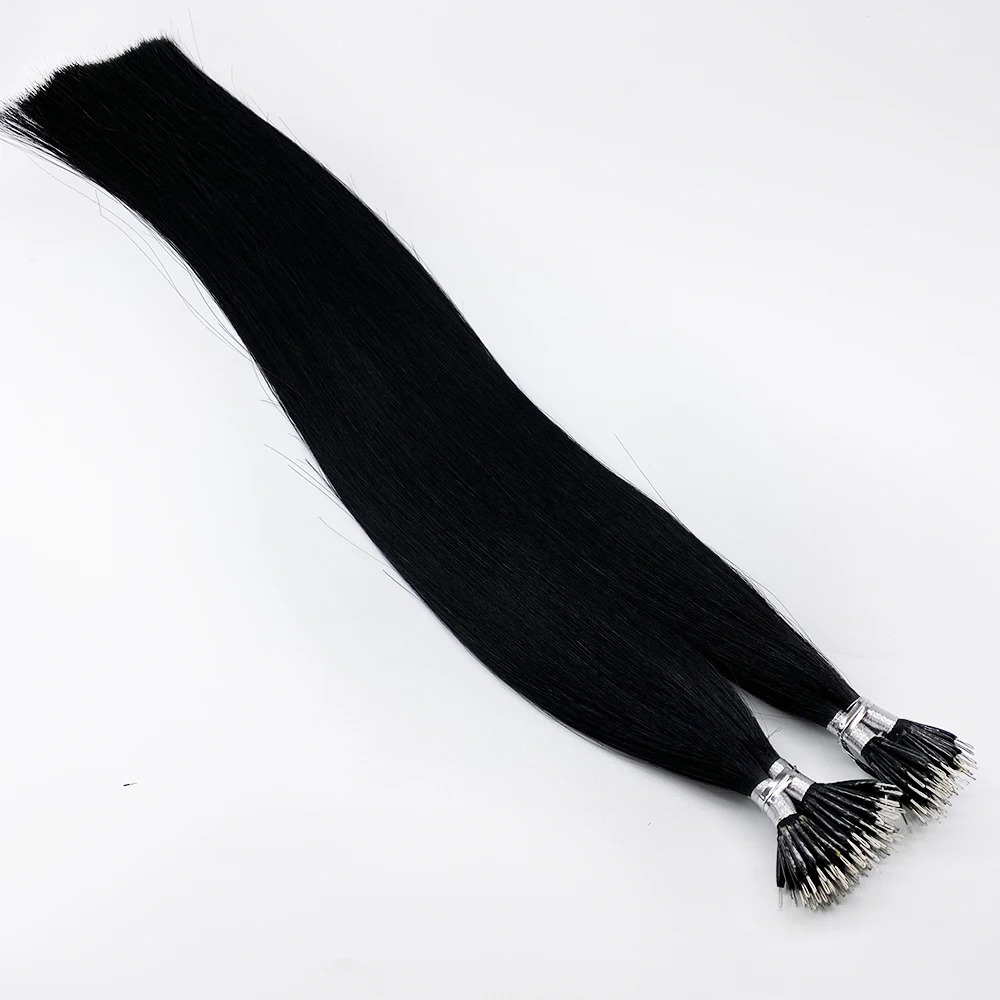 

100%pure remy human Nano hair straight and smooth no tangling no shedding can be dyed or dyed