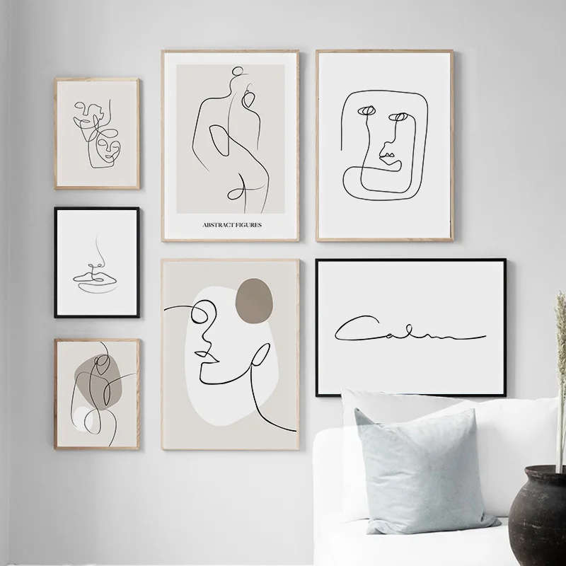 Абстрактное искусство листы для рисования плакат лицо женщина тело холст