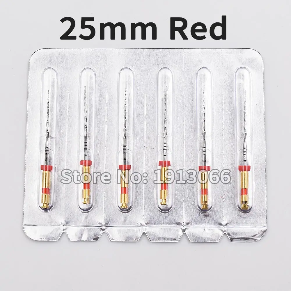 Teeth whitening dental instrument reciproc rotary files endodontic files dental endo motor files instrument for dentistry - Цвет: 25MM  Red