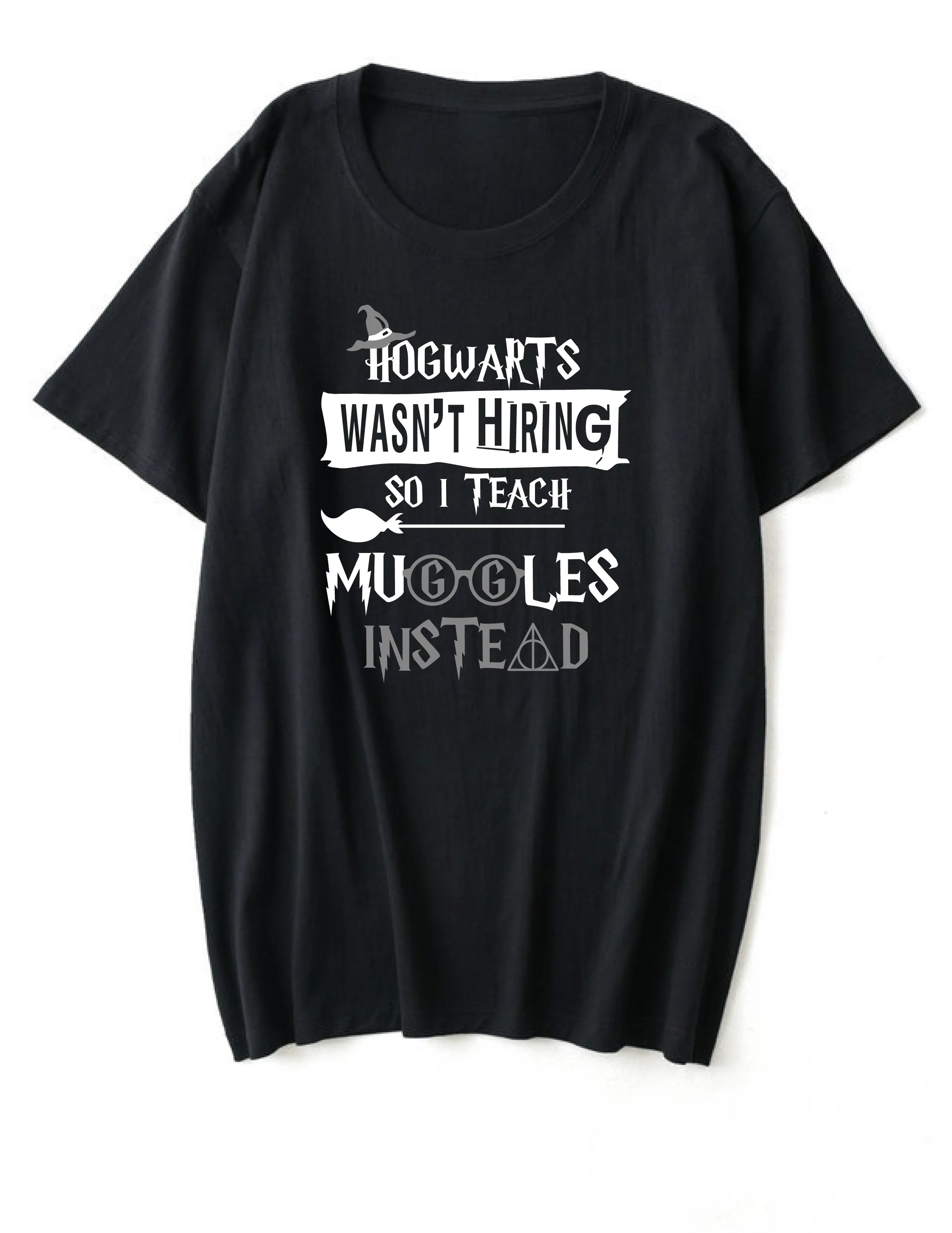 Футболка женская хлопковая оверсайз с принтом Хогвартс не был|Футболки| |