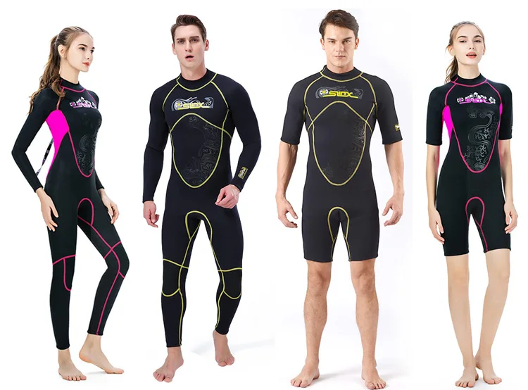 Гидрокостюм для дайвинга 3 мм неопреновый гидрокостюм SCR купальник с длинным