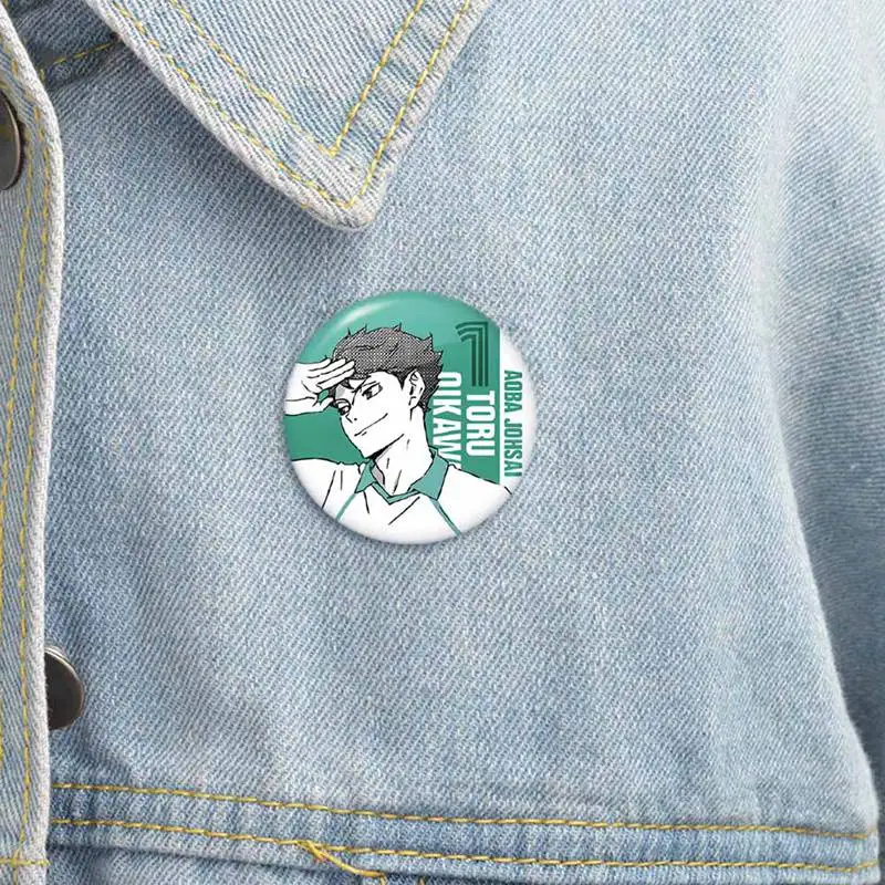 Anime Haikyuu!! Enamel Pin Volleyball Boy Tsukishima Firefly Sun Xiang Cosplay Brooch Cartoon Bags Backpack Badge Button |