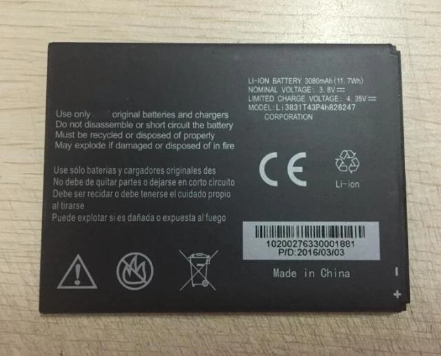 LI3831T42P4H826247 3830 мА/ч сотовом телефоне батарея для ZTE Grand X 3 Z959 крикет мобильный