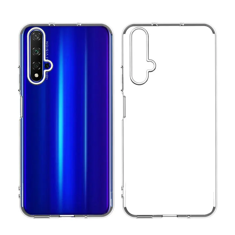 Прозрачный силиконовый чехол для Huawei nova 5T Honor 20 Pro Lite 6 21 дюйма натуральный мягкий