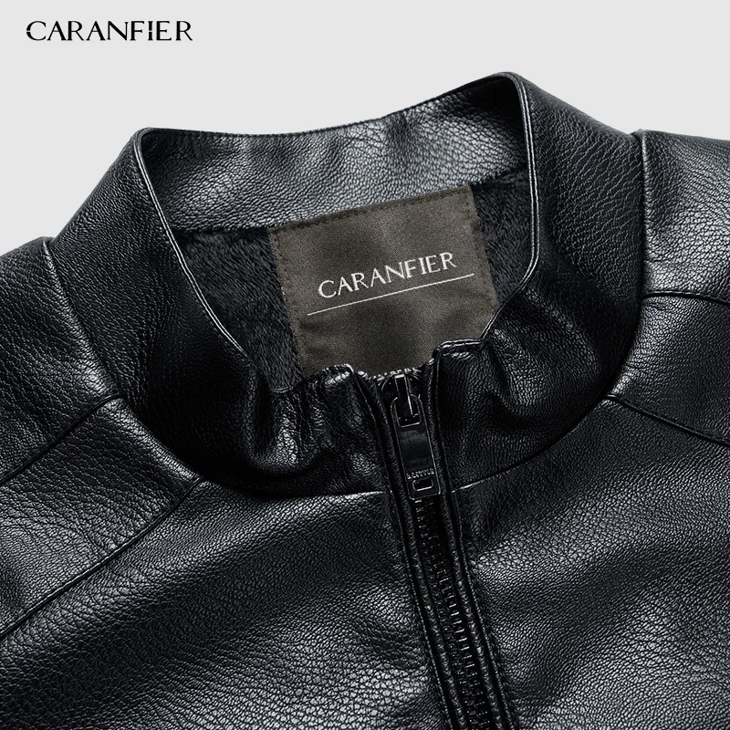 CARANFIER Для мужчин s искусственная ( ый) куртки пальто осень зима мотоциклетные