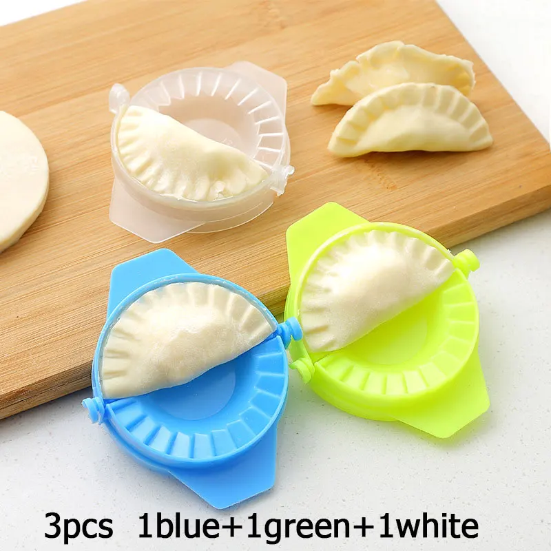 3 pcs DIY инструмент для пельменей Высокое качество клецки Jiaozi производитель устройство легко Клецки Формы зажимы Cozinha кухонные аксессуары - Цвет: 3 pcs