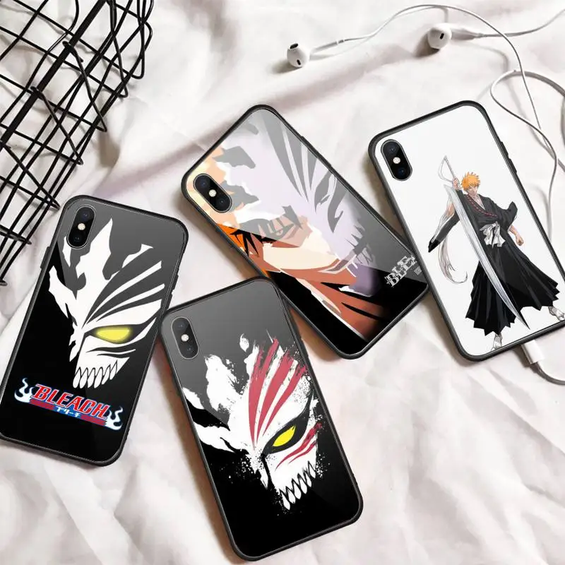 

japan animal BLEACH Phone Case Tempered glass For iphone 5C 6 6S 7 8 plus X XS XR 11 PRO MAX