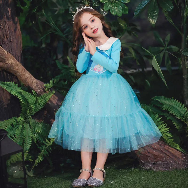 Baby Girl Elsa Princess Dresses Kids Toddler Christmas Birthday Party Winter Dress Teen Cartoon Cosplay Clothes Vestido 2019 New | Детская