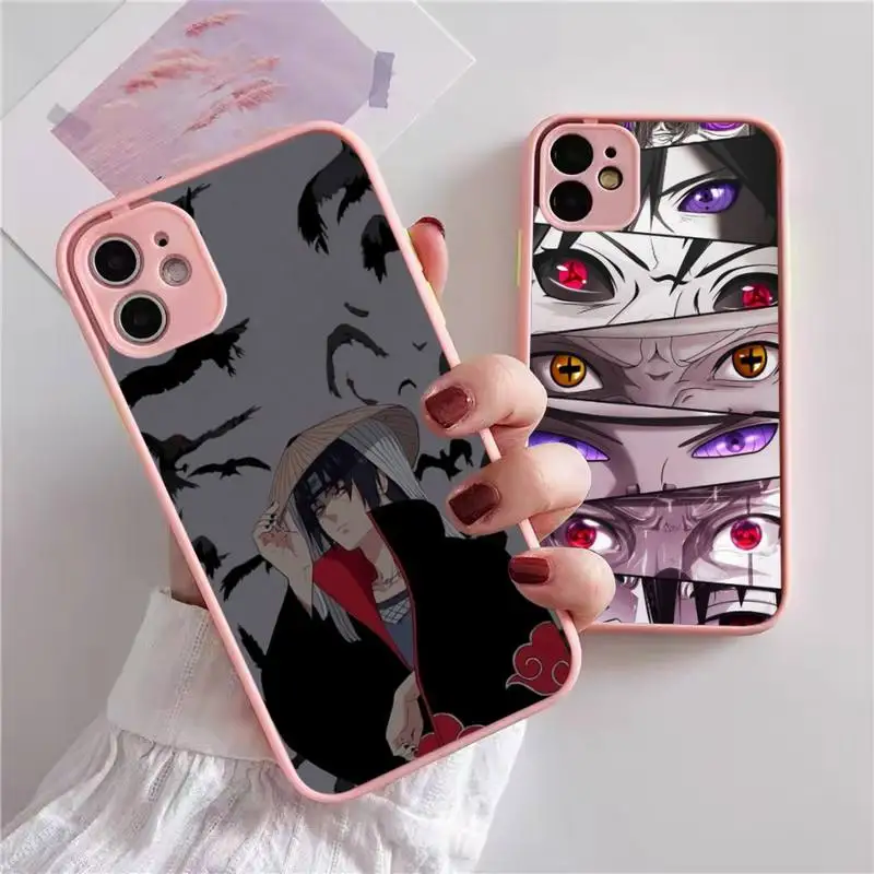 

N-Naruto Akatsuki Kakashi Itachi Phone Case For iphone 13 12 11 xr xs x 7 8 pro max Plain Soft TPU Silicone Clear Case Cover
