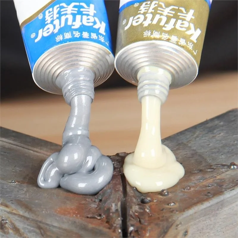 65/100g Kafuter Metal Repairing Adhesive Super Glue Iron Steel Auto Radiator Water Tank Special leakage Plugging Welding A+B - купить по