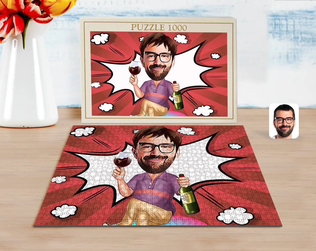 

Personalized Men 'S Caricature of 1000 Piece Professional Puzzle-2