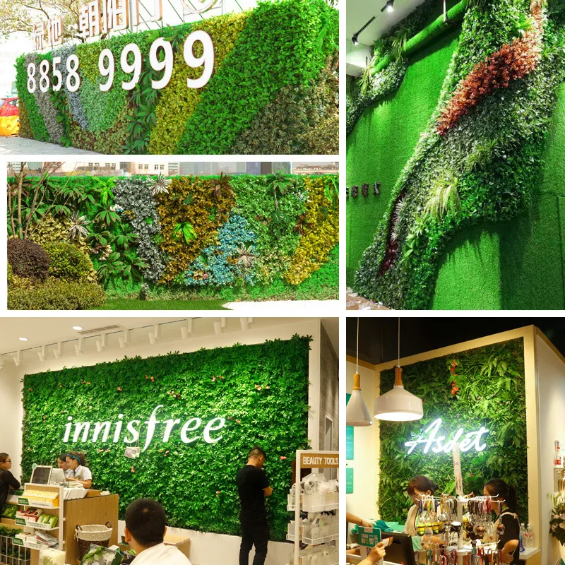 Flone 1 шт. искусственные зеленые растения настенный искусственный ковер трава