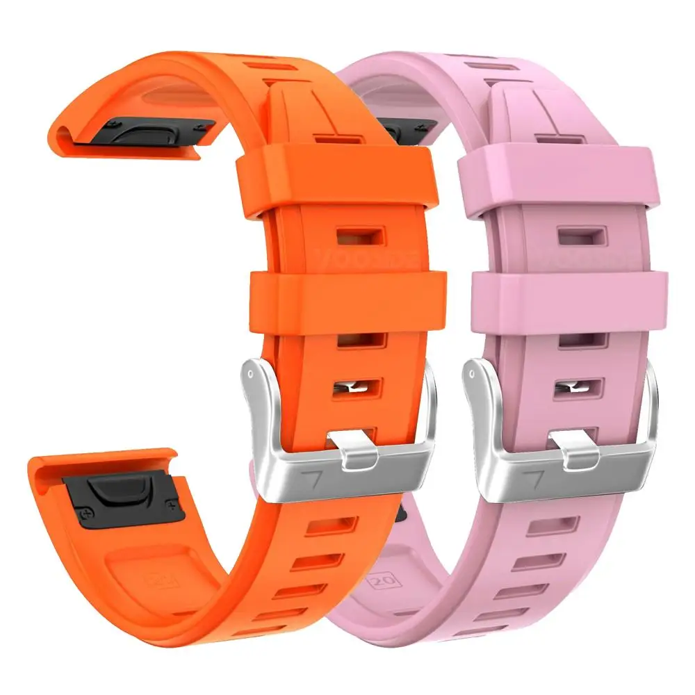 Orange Pink YOOSIDE ремешок для часов Fenix 6S 20 мм Quick Fit силиконовый спортивный водонепроницаемый браслет для Garmin Fenix 5S/5S Plus Smartwatch - Цвет: Orange Pink