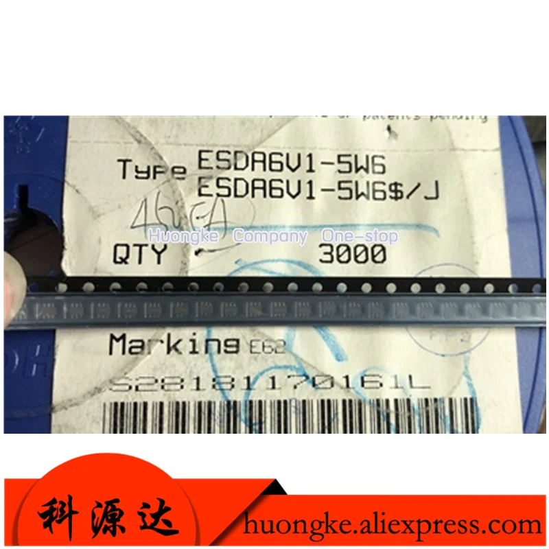 

10pcs/lot ESDA6V1-5W6 SOT232-6 Mark E62 ESDA6V1W5 Mark E61 ESDA25W5 ESDA25W Mark E25 SOT232 ESD Suppressor TVS