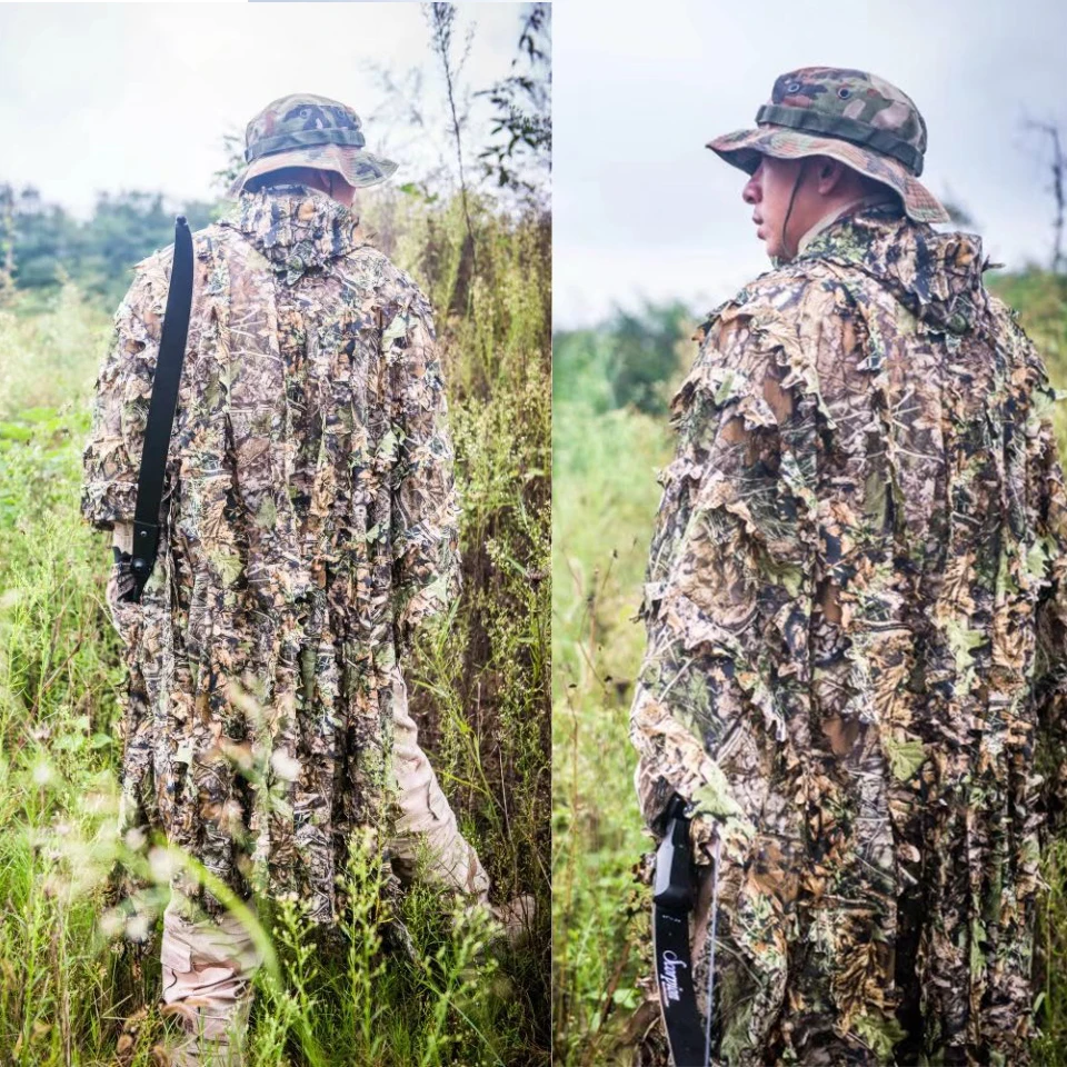 3D камуфляжные костюмы снайперская охотничья одежда moro camuflagem рубашка ghillie костюм