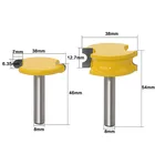 Набор фрез для деревообработки, комплект из 2 насадок диаметром 14 дюйма, хвостовик 14 дюйма, с канавками и бусинами
