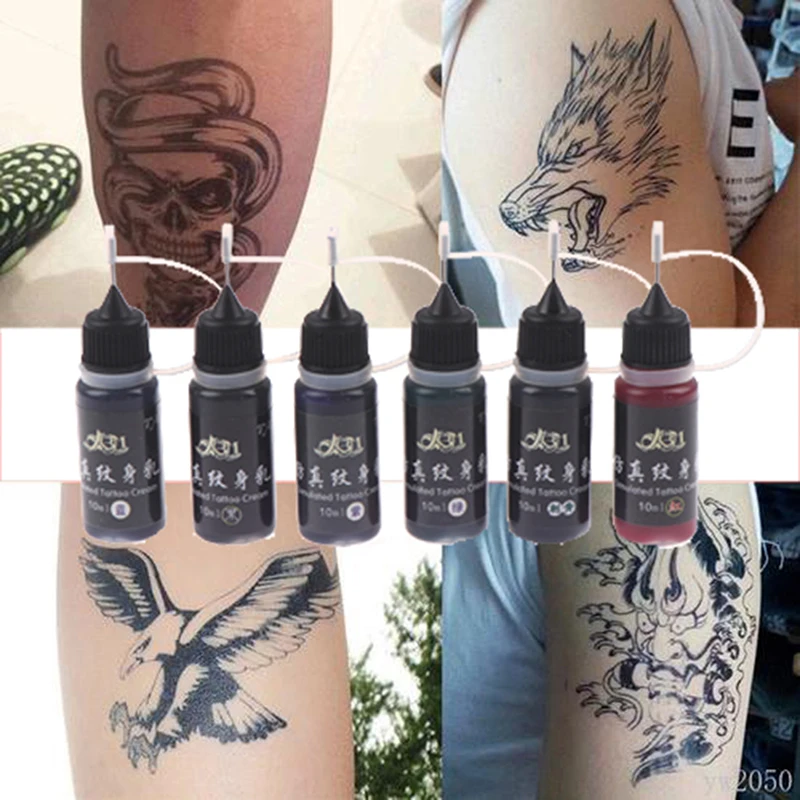 

hot 10ML Temporary Tattoo Ink Fruit Gel Body Art Painting Pigment Tattoo Juice Ink Environmental Friendly Tattoo Ink
