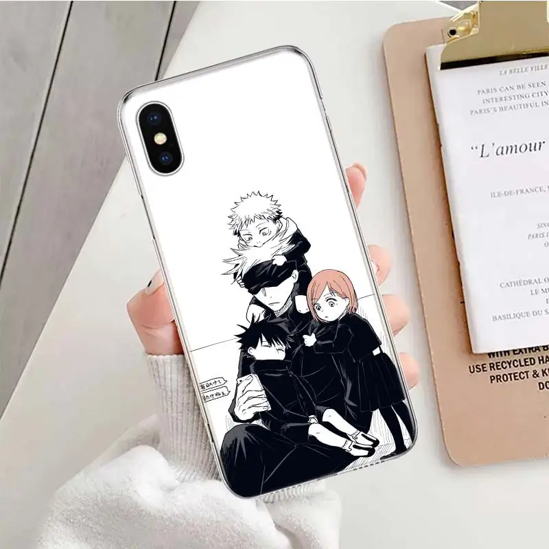 Anime Jujutsu Kaisen Satoru Gojo Soft Phone Case For IPhone 11 12 13 14 Pro MAX XR X XS Mini Apple 8 7 Plus 6 6S SE 5S Fundas