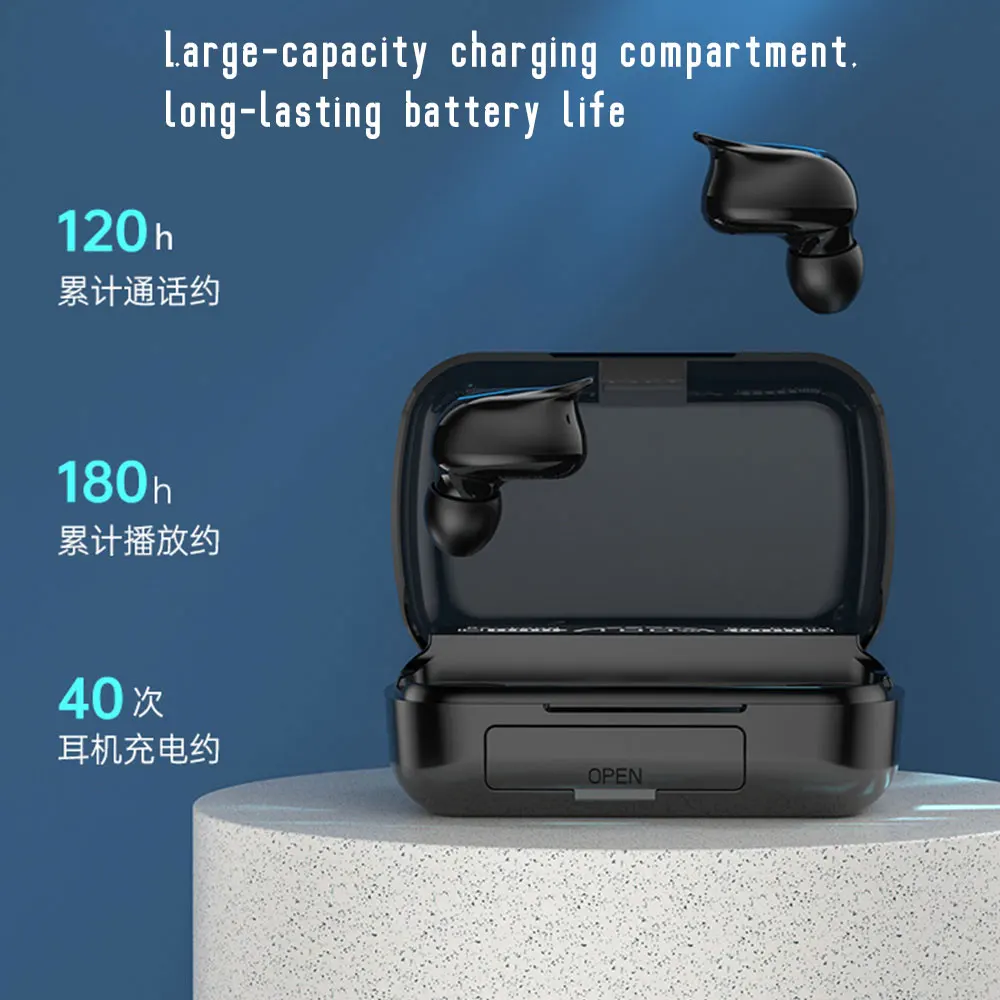 

Ms Noise Cancelling Tws Earphone Waterproof Earbuds Stereo Bt5.1 2021 Brand New Sports In-Ear Headphone With Charging Case