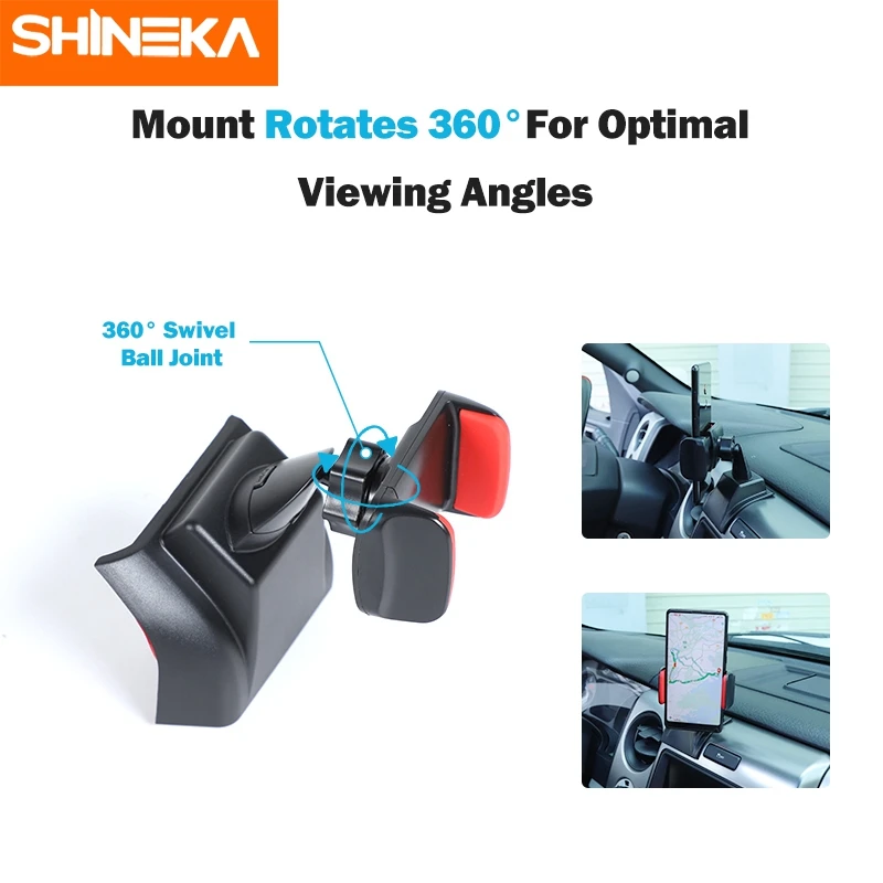 shineka car mobile phone stand ipad cellphone bracket for ford f150 raptor 2013 2014 360 degree abs gps holder accessories free global shipping