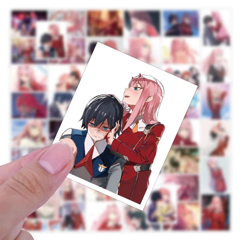 

50pcs FranXX Zero Two Anime Stickers for Motorcycle Luggage Laptop Refrigerator Skateboard Bicycle Toys Car Sticker Pack