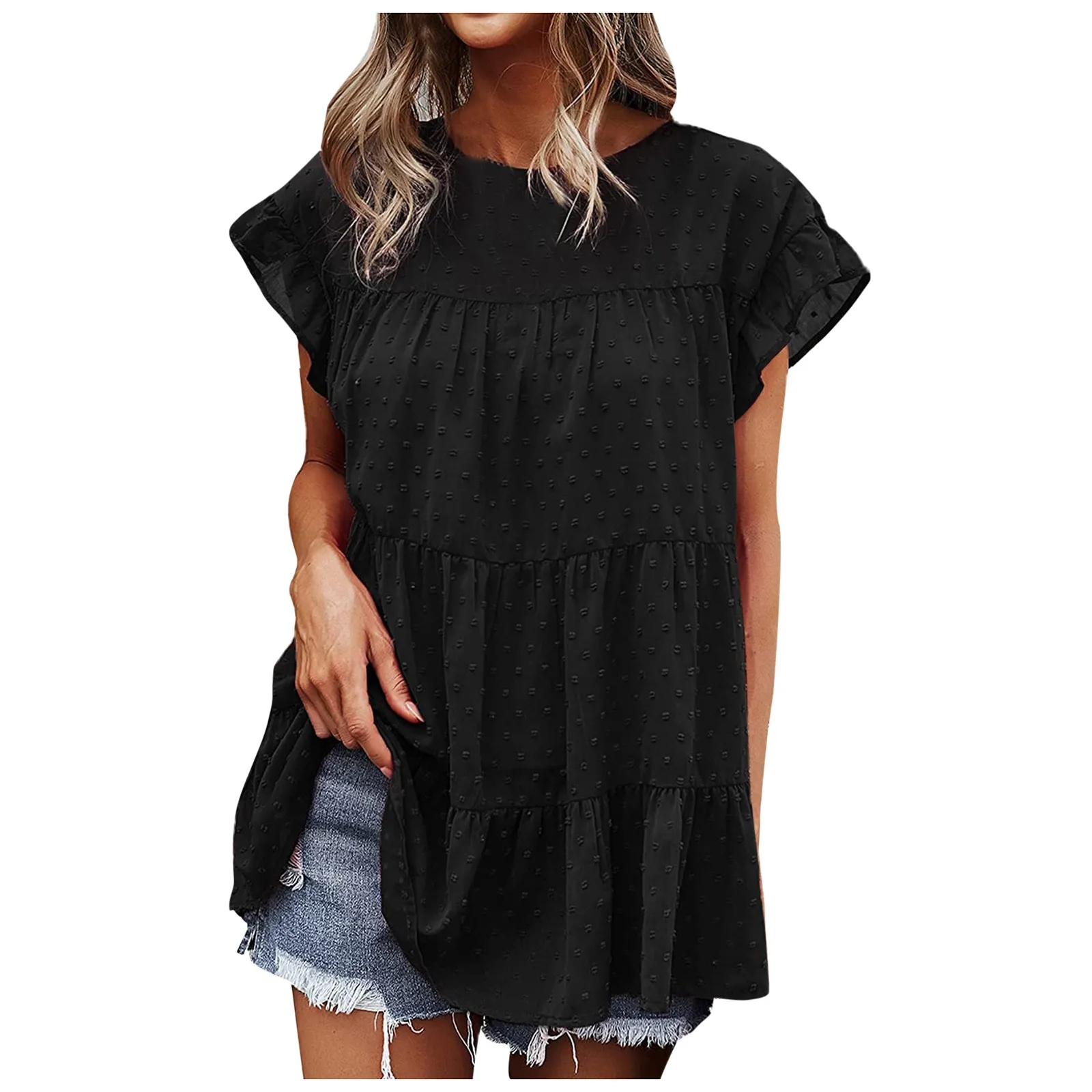 Женская Повседневная Свободная блузка без рукавов и топы элегантная однотонная