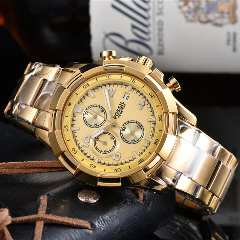 

AAA Luxury brand men watch fashion Chronographe wristwatches quartz movement stainless steel strap Montre de luxe