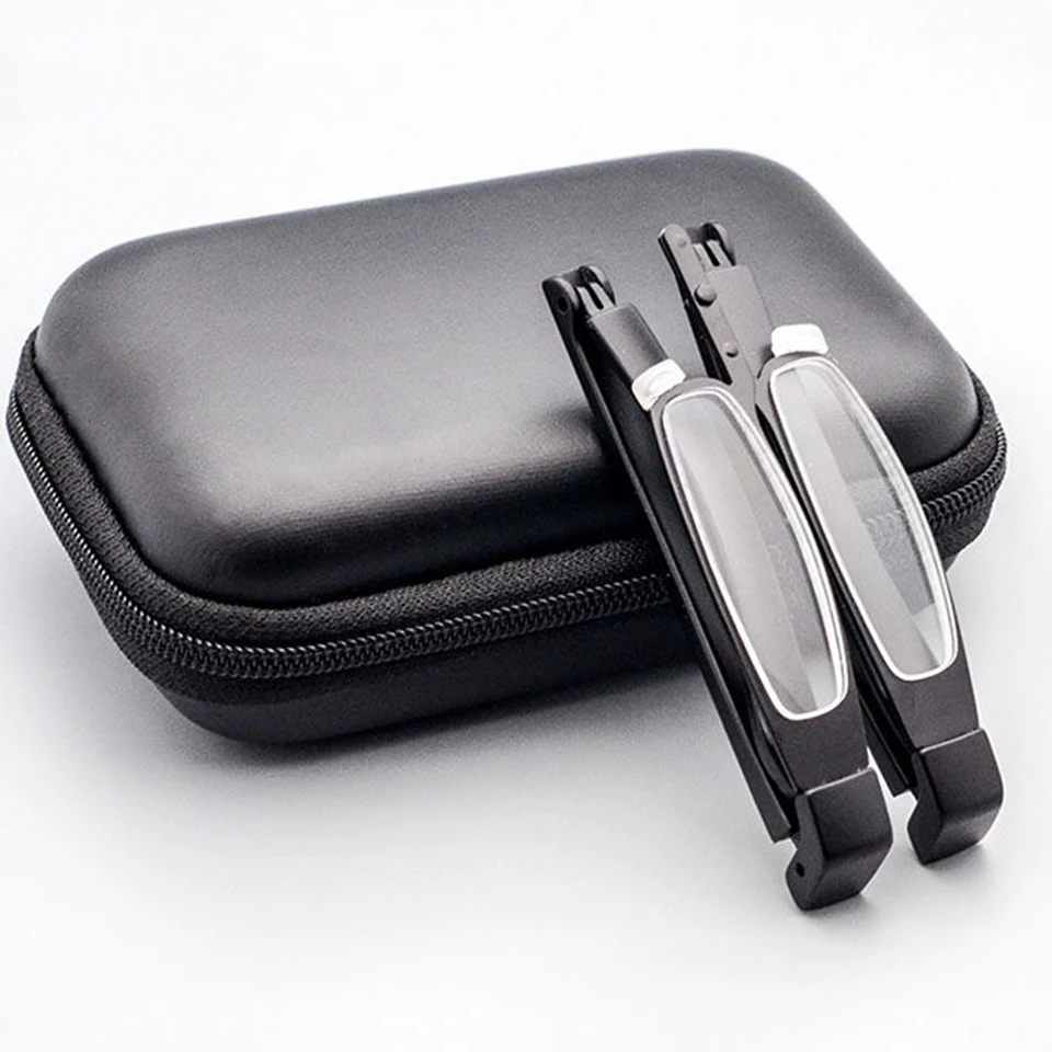 Ультралегкие складные очки для чтения с металлической оправой портативные