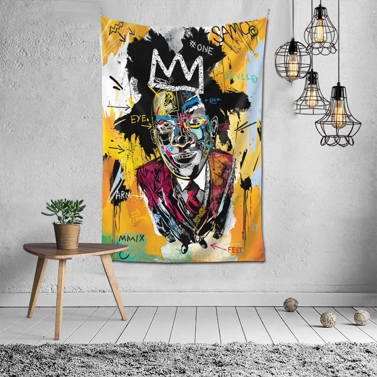 Basquiat Wall Hanging Bedding Tapestry 3D Printed Art Home Decor