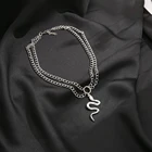 Модное ожерелье в виде змеи для женщин, раньше, многослойное ожерелье-цепочка, ожерелья с подвесками, минималистичные украшения
