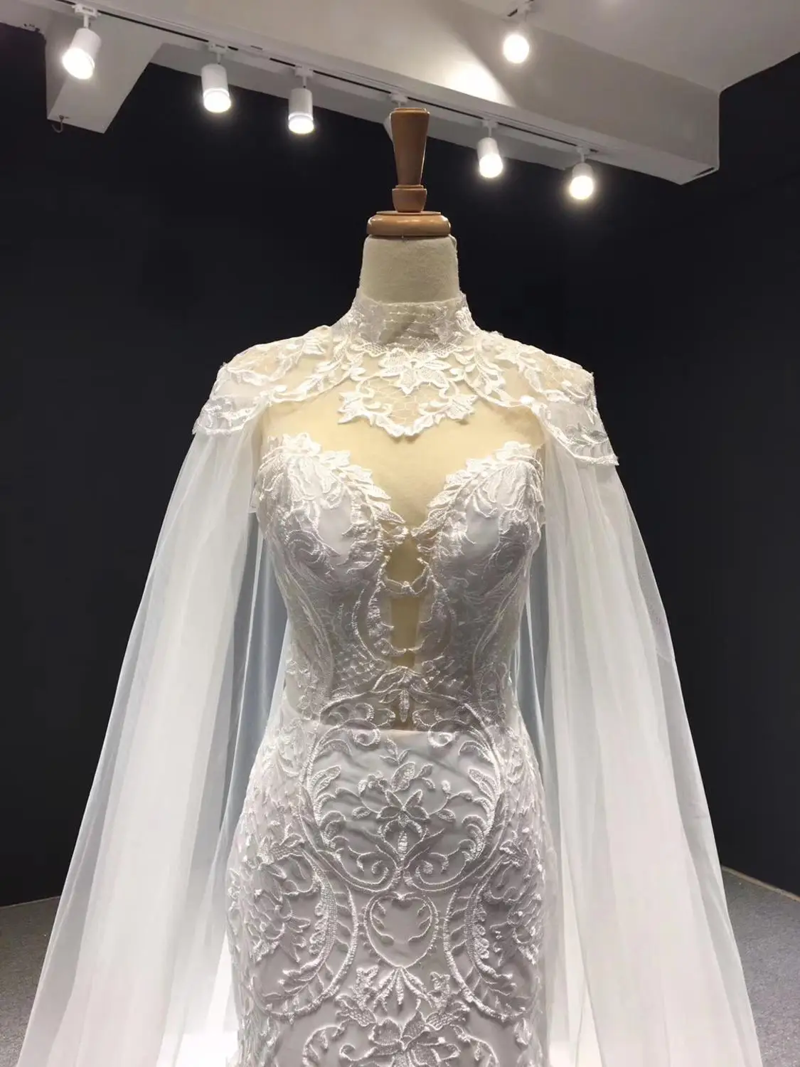 2019 новый дизайн свадебное платье с накидкой русалки yy046|Свадебные платья| |